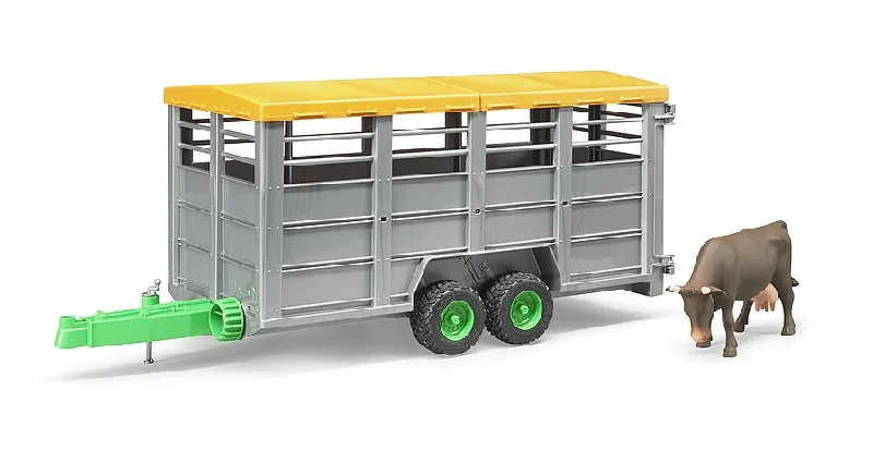 Playful toys bruder Viehtransportanhänger mit Kuh