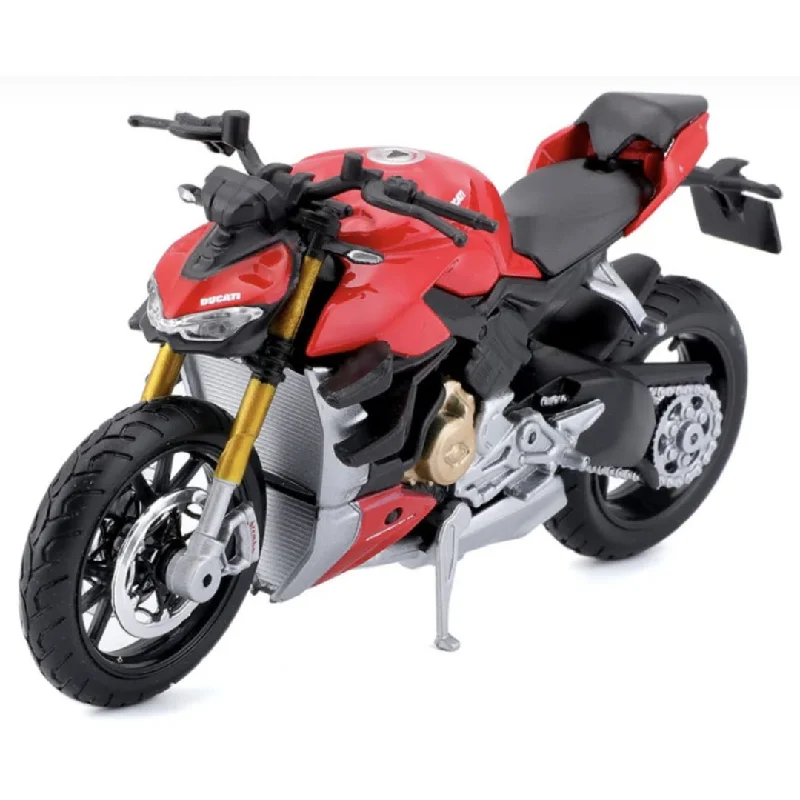 Realistic toy carsRed Ducati Super Naked V4 S 1:18 Scale Bike by Maisto