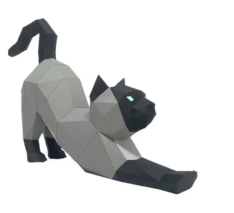 Logical puzzles Cat Stretching Paper Kit