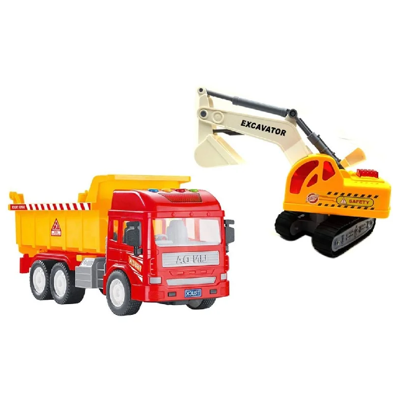 Durable toysCity Service 2In1 Excavator & Dumper Toy