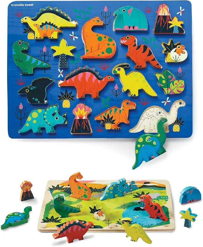 Multi-level puzzles Crocodile Creek 16-Piece Wood Puzzles