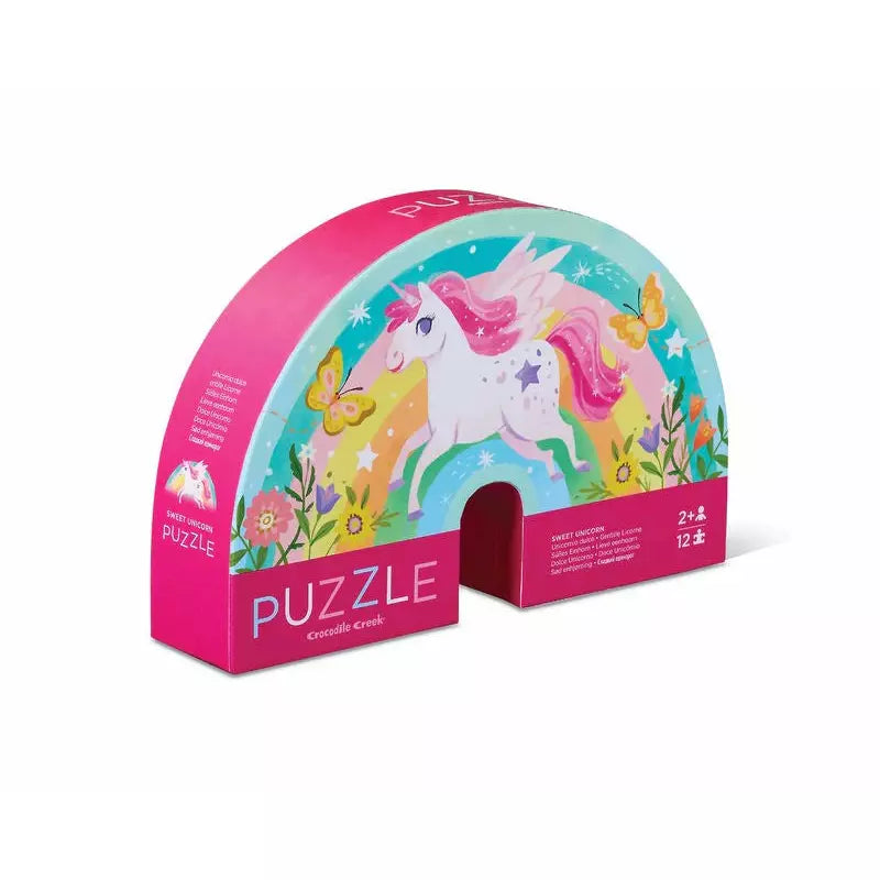 Challenging puzzles Crocodile Creek | Mini Puzzle 12 pc | Sweet Unicorn