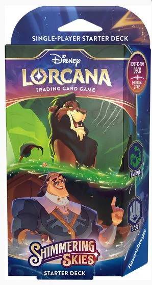 Engaging puzzlesDISNEY LORCANA TCG SHIMMERING SKIES STARTER DECK - EMERALD AND STEEL