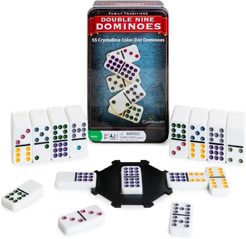 Thought-provoking puzzles Dominoes Family Traditions Double 9 Tin   CG0334