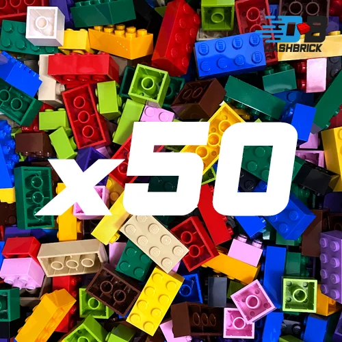 Iconic and recognizable LEGO charactersLEGO “Just Bricks Pack of 50 - 2x4, 2x3, 2x2” [3001, 3002, 3003] Assorted Colours