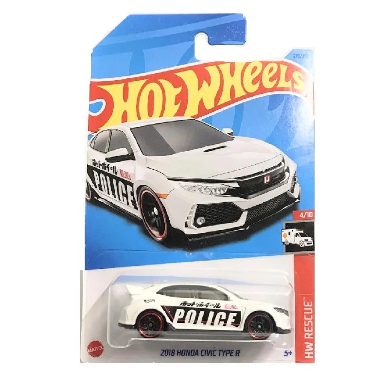 Durable toysHW Rescue White 2018 Honda Civic Type R (215/250) 1:64 Scale Die-Cast Car by Hot Wheels