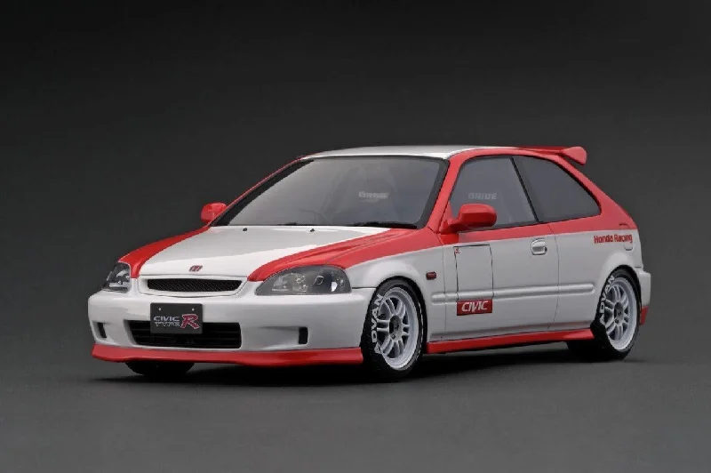 Realistic toy carsIGNITION MODEL 1/18 HONDA CIVIC EK9 TYPE R WHITE RED