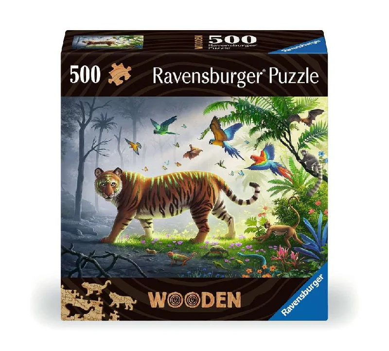 Fun gamesJungle Tiger 500 Piece Wooden Puzzle
