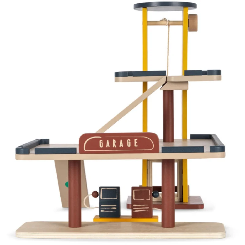 High-quality toy cars Konges Sløjd Multi Wooden Garage Fsc