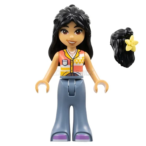 Offering endless joy LEGOLEGO Minifigure - Friends Liann - White, Coral and Bright Light Orange Top, Bell-Bottoms, Flower [FRIENDS]