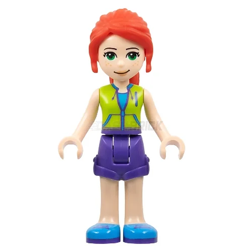 Universally loved LEGO toysLEGO Minifigure - Friends Mia - Dark Purple Shorts, Lime Jacket Top, Red Hair [FRIENDS]
