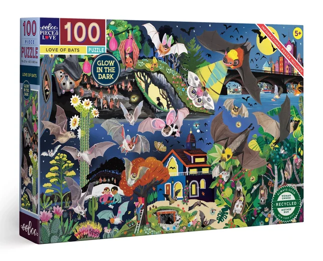Thought-provoking puzzles Love of Bats 100 Piece Puzzle