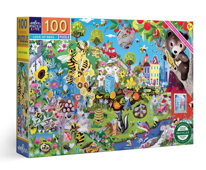 Challenging puzzles Love of Bees 100 Piece Puzzle