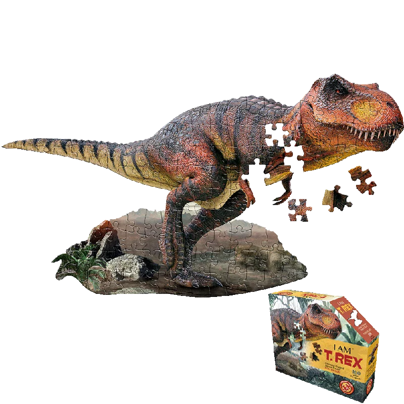 Strategic puzzles Madd Capp T. Rex Shaped Jigsaw Puzzle - 100 pc