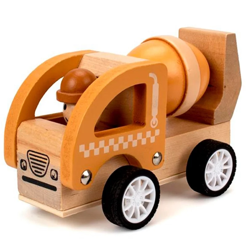 Fun toy carsMagni Construction Vehicles with Pull-Back Cement Mixer Orange