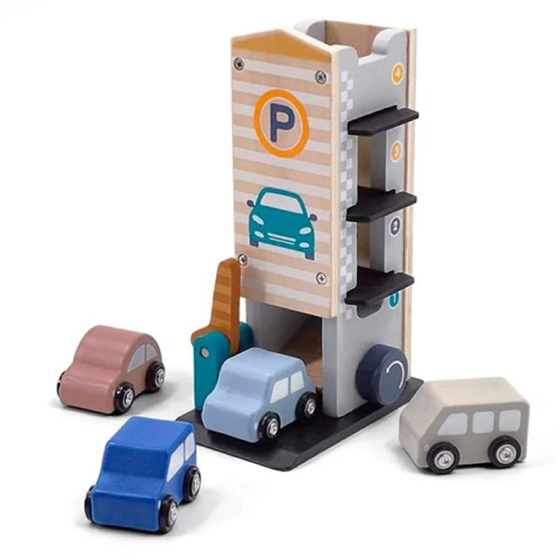 Playful toys Magni Parking House with 4 Cars