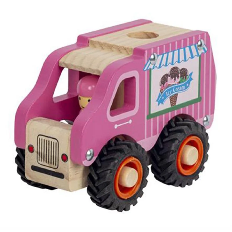 Realistic toy carsMagni Icecream truck with rubber wheels, FSC 100%