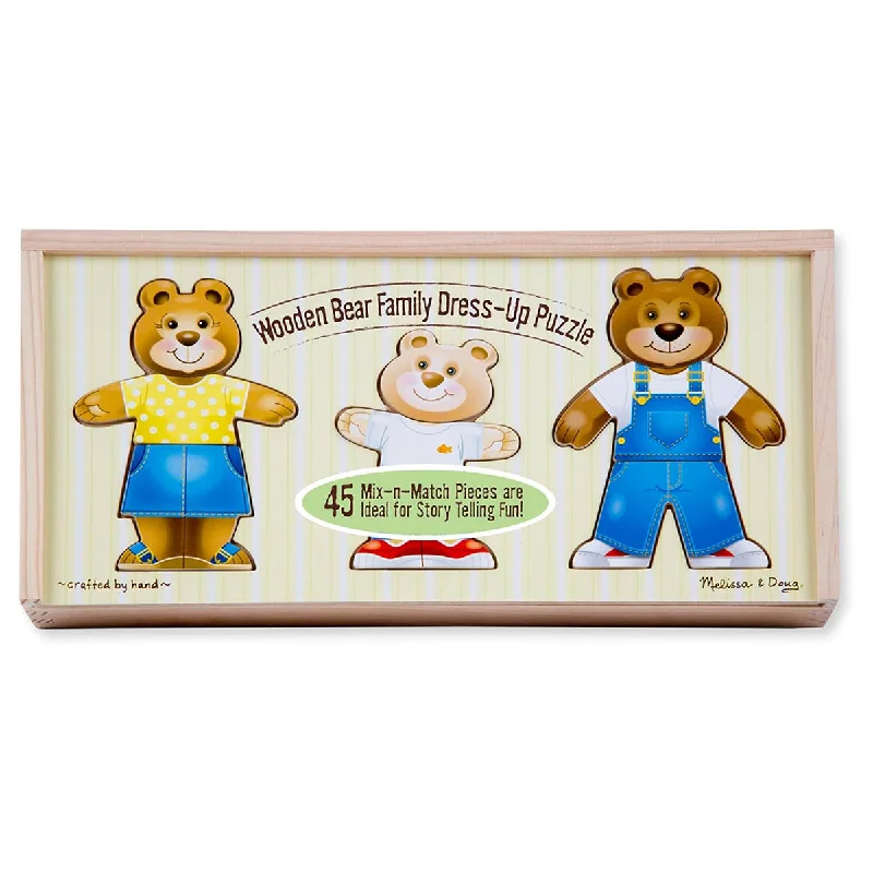 Interactive games Melissa & Doug Wooden Bear Family Dress-Up Puzzle