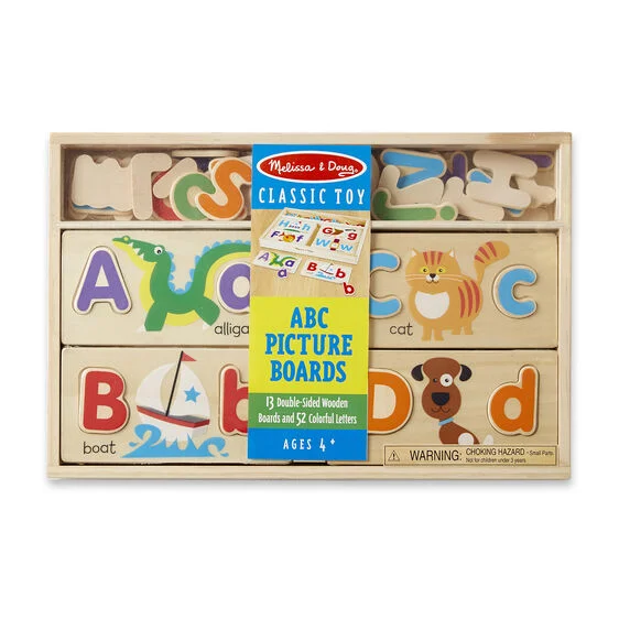 Multi-level puzzles Melissa & Doug | Wooden Puzzle | Classic ABC Picture Boards