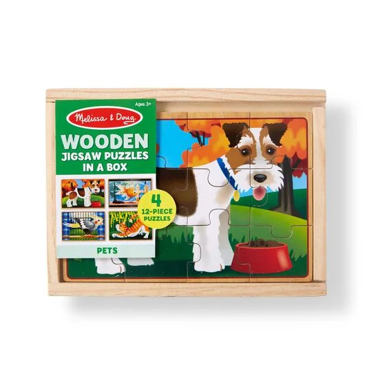 Intricate puzzles Melissa & Doug | Wooden Puzzles in a Box | Pets