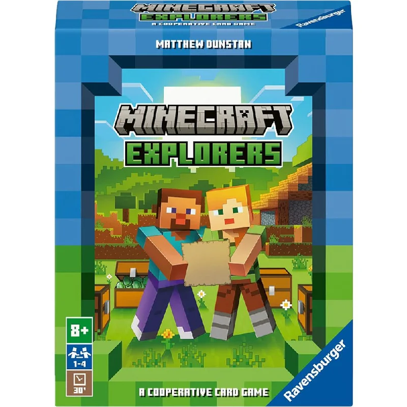 Age-appropriate puzzles Minecraft Explorers Card Game