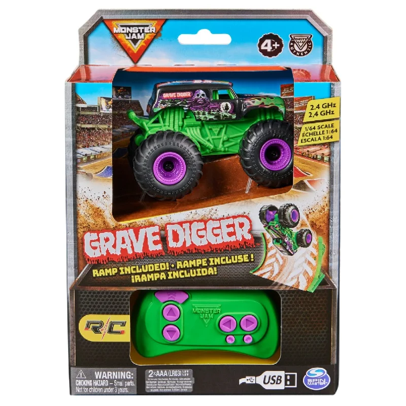 Enthusiastic toysMONSTER JAM OFFICIAL GRAVE DIGGER 1:64 RC MONSTER TRUCK