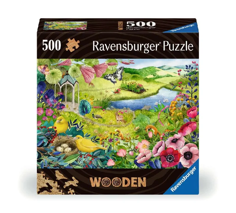 Relaxing games Natures Garden 500 Piece Wooden Puzzle