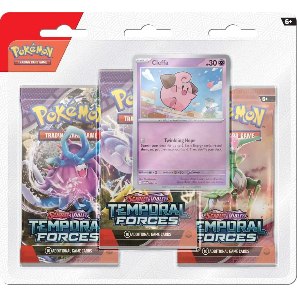 Strategic puzzles POKEMON TCG SCARLET AND VIOLET TEMPORAL FORCES - THREE PACK BLISTERS