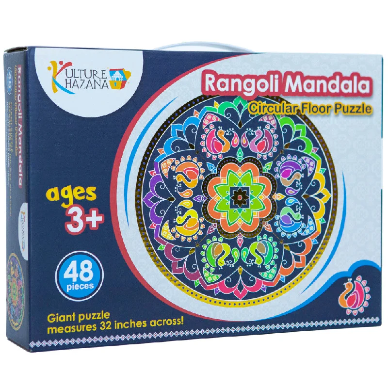 Challenging puzzles Kulture Khazana Rangoli Mandala 48-Piece Floor Puzzle