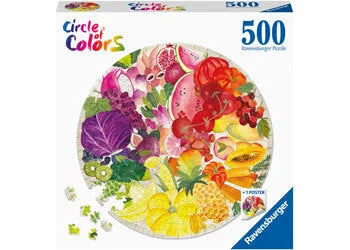Age-appropriate puzzles RAVENSBURGER 171699 - CIRCLE OF COLOURS- FRUITS AND VEGETABLES 500 PIECE PUZZLE