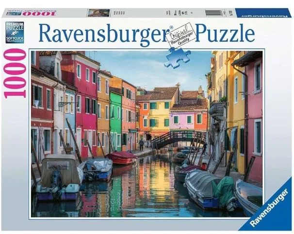 Challenging puzzles RAVENSBURGER 173921 BURANO ITALY 1000 PIECE PUZZLE