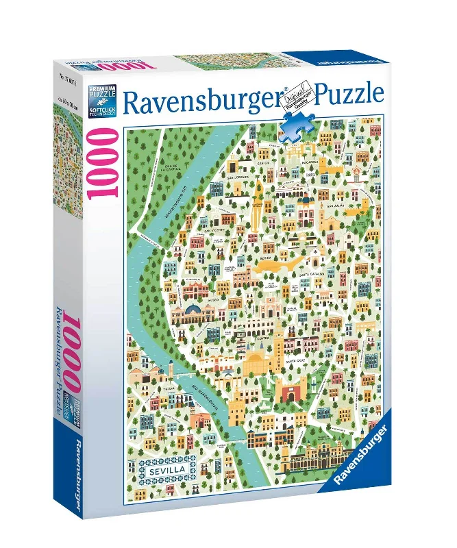Multi-level puzzles RAVENSBURGER 176076 - MAP OF SEVILLE 1000 PIECE PUZZLE