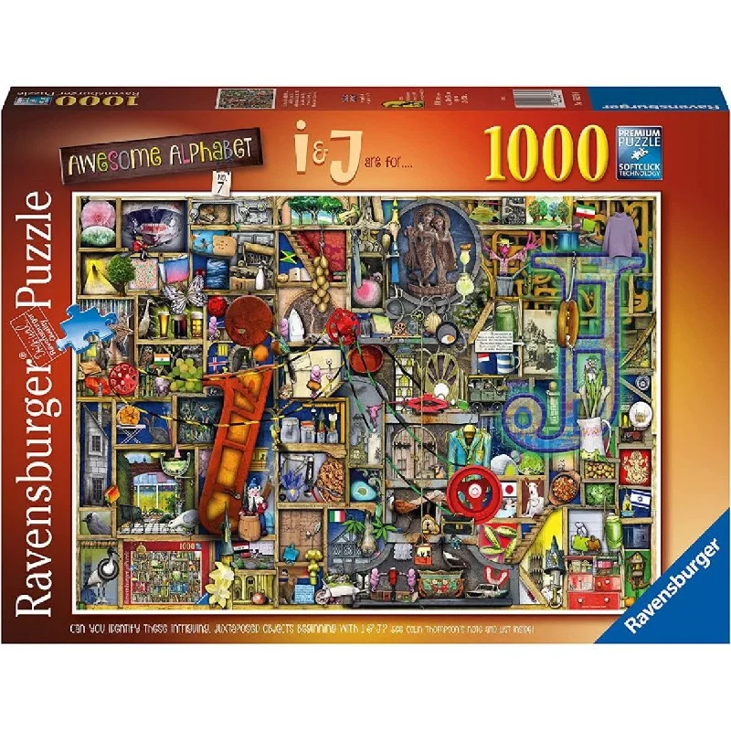 Age-appropriate puzzles RAVENSBURGER - AWESOME ALPHABET I & J 1000 PIECE PUZZLE