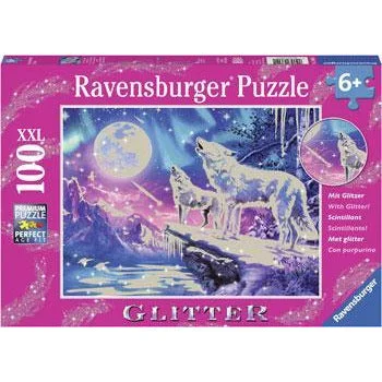 Relaxing games Ravensburger Puzzle 100pc Glitter Wolf