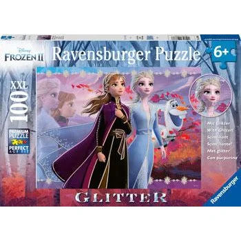 Fast-paced games Ravensburger Puzzle | Disney Glitter 100pc | Frozen II Strong Sisters