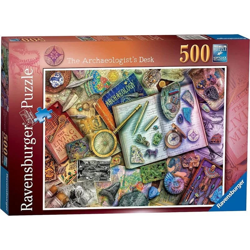 Logical puzzles RAVENSBURGER - THE ARCHAEOLOGIST'S DESK 500 PIECE PUZZLE