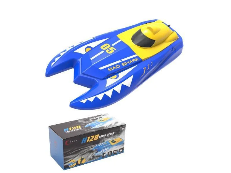 High-quality toy cars Remote Controlled RC Mini Speed Boat - Blue/Yellow