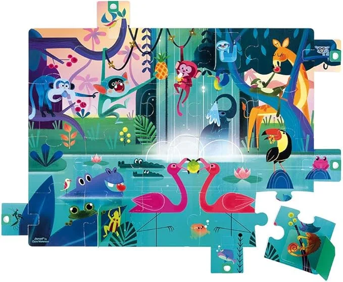 Competitive games Surprise Puzzle Feast in The Jungle - 20 Pieces