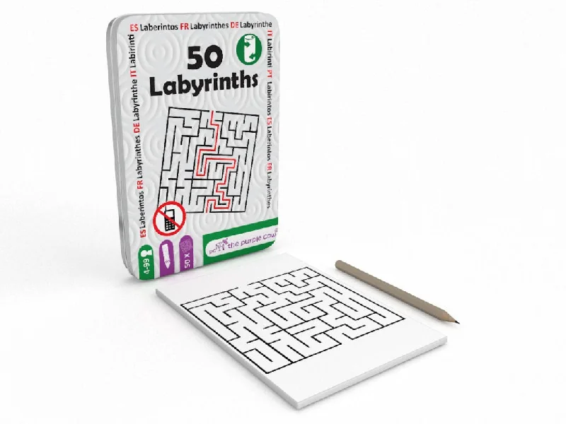 Competitive games THE PURPLE COW TRAVEL TIN OF 50 - LABYRINTHS