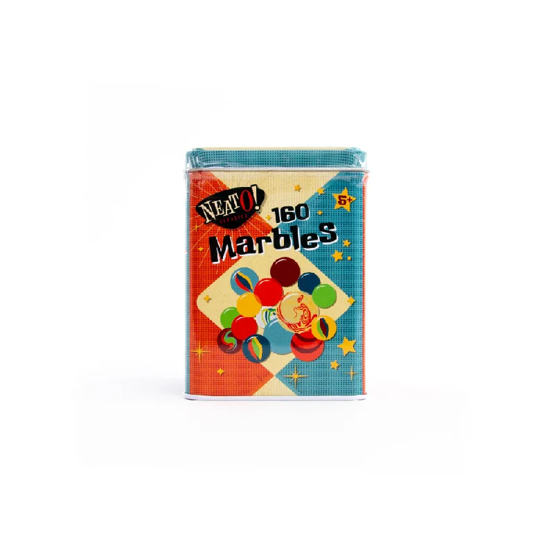 Competitive games Neato! Classics 160 Marbles in a Tin Box by Toysmith - Retro Nostalgia Glass Shooter Game Set