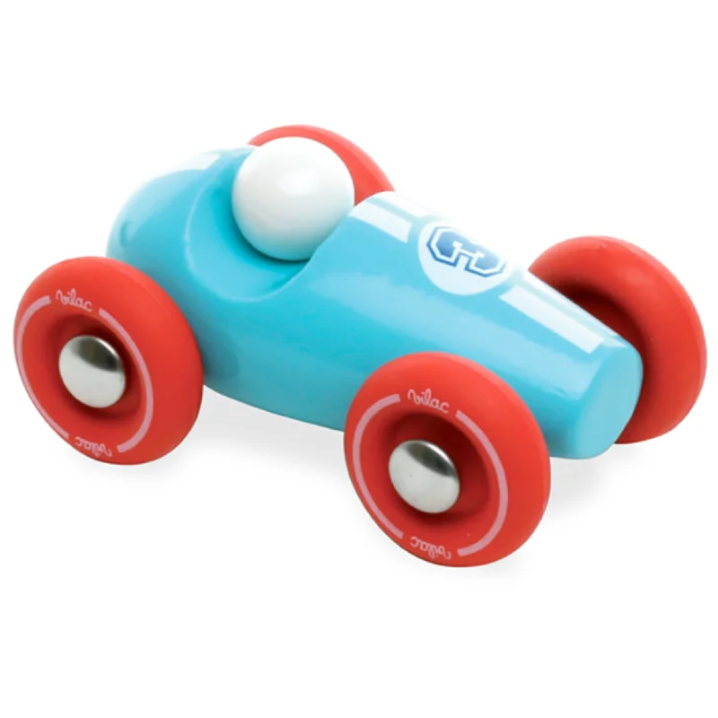 High-quality materials toys Vilac Mini Race Car Light Blue