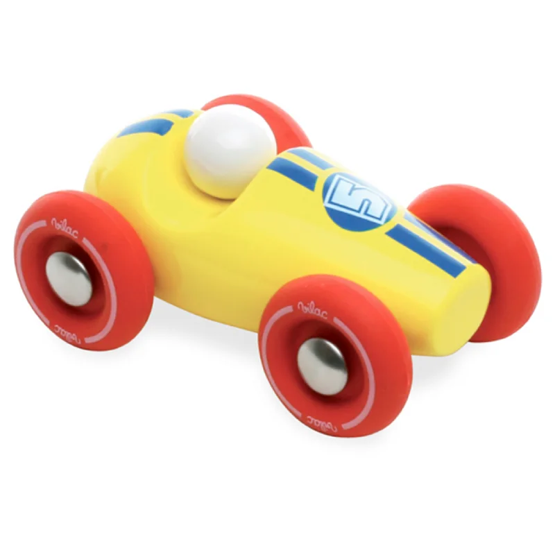 High-quality toy cars Vilac Mini Racecar Yellow
