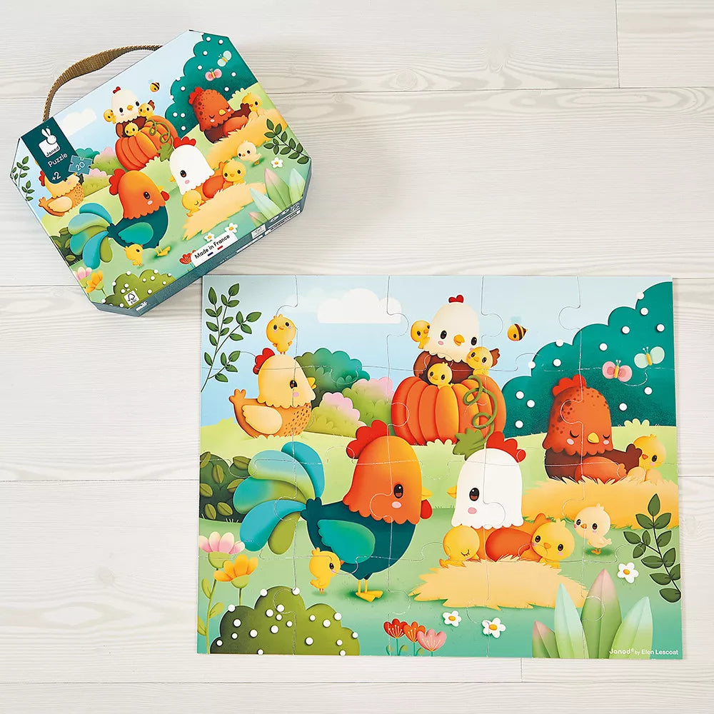 Age-appropriate puzzles Welcome to the Farm Suitcase Puzzle