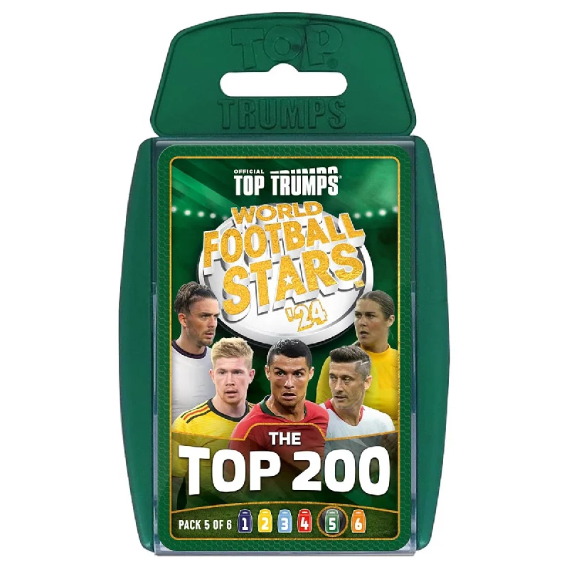 Thought-provoking puzzles World Football Stars '24 Top 200 Top Trumps Card Game (Pack 5 of 6)