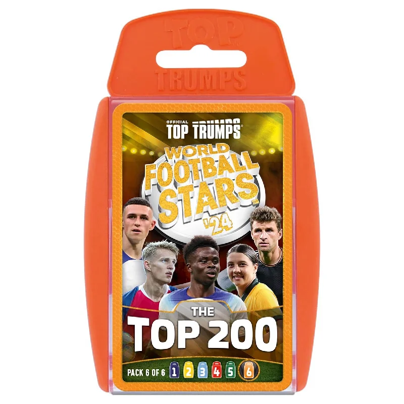 Engaging puzzlesWorld Football Stars '24 Top 200 Top Trumps Card Game (Pack 6 of 6)